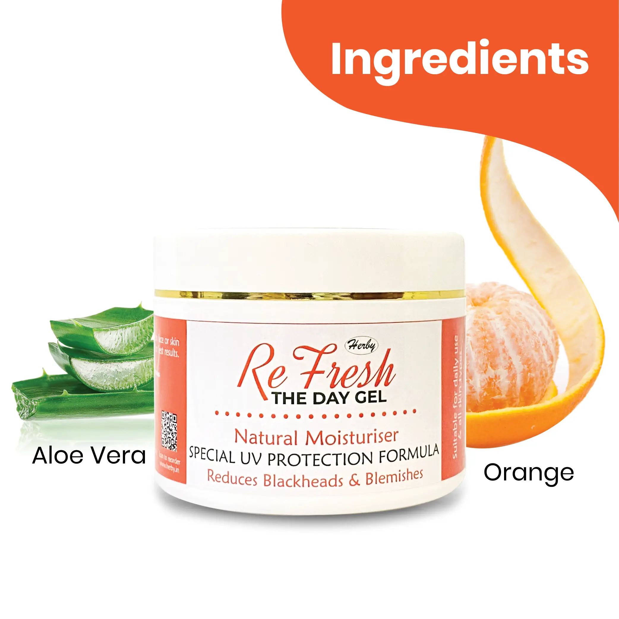 Ingredients for Refresh 100g-Jumbo pack moisturizer